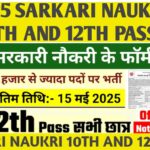 2025 SARKARI NAUKRI 10TH AND 12TH PASS